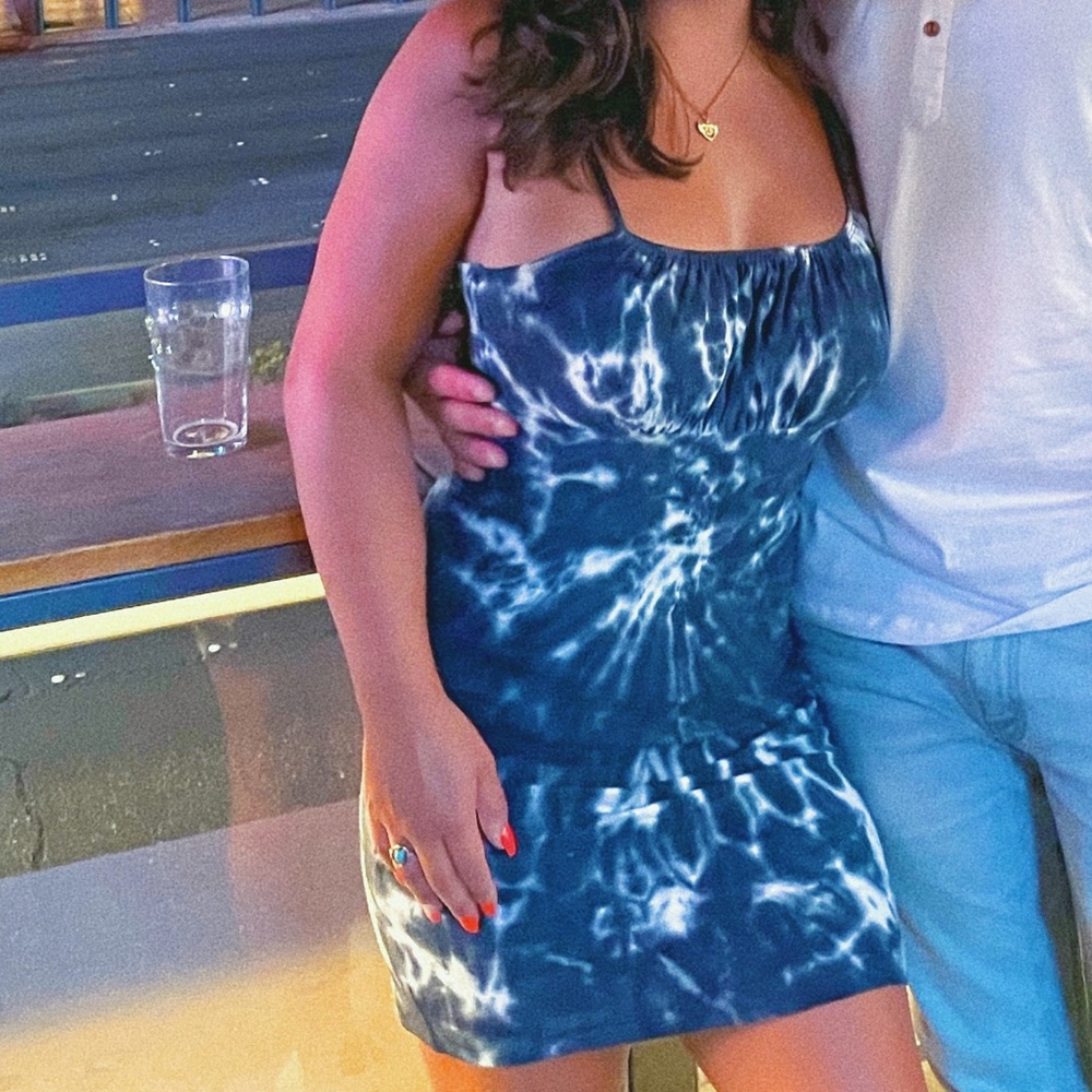 Tie dye mini dress
